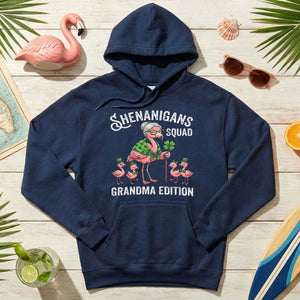 Shenanigans Squad Grandma Edition St. Patrick's Day Flamingo Shirt - Funny Irish Family Group Tee - FlamingoAholic