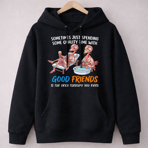 Sometimes Just Spending Some Quality Time With Good Friends Is The Only Therapy You Need Flamingo Shirt - FlamingoAholic