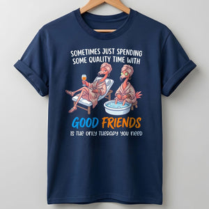 Sometimes Just Spending Some Quality Time With Good Friends Is The Only Therapy You Need Flamingo Shirt - FlamingoAholic