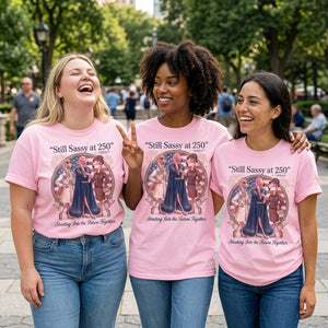 Still Sassy at 250 Flamingo Besties July 4th Shirt - FlamingoAholic
