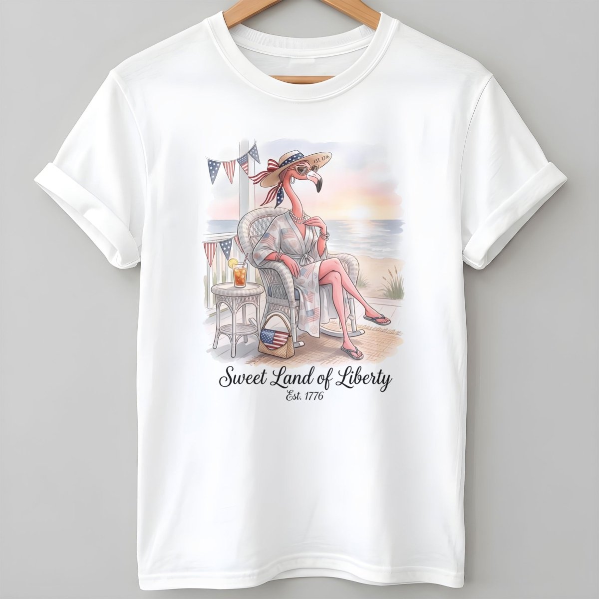 Sweet Land of Liberty Flamingo July 4th Shirt - FlamingoAholic