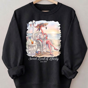 Sweet Land of Liberty Flamingo July 4th Shirt - FlamingoAholic