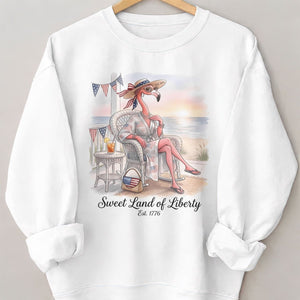 Sweet Land of Liberty Flamingo July 4th Shirt - FlamingoAholic