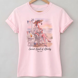 Sweet Land of Liberty Flamingo July 4th Shirt - FlamingoAholic