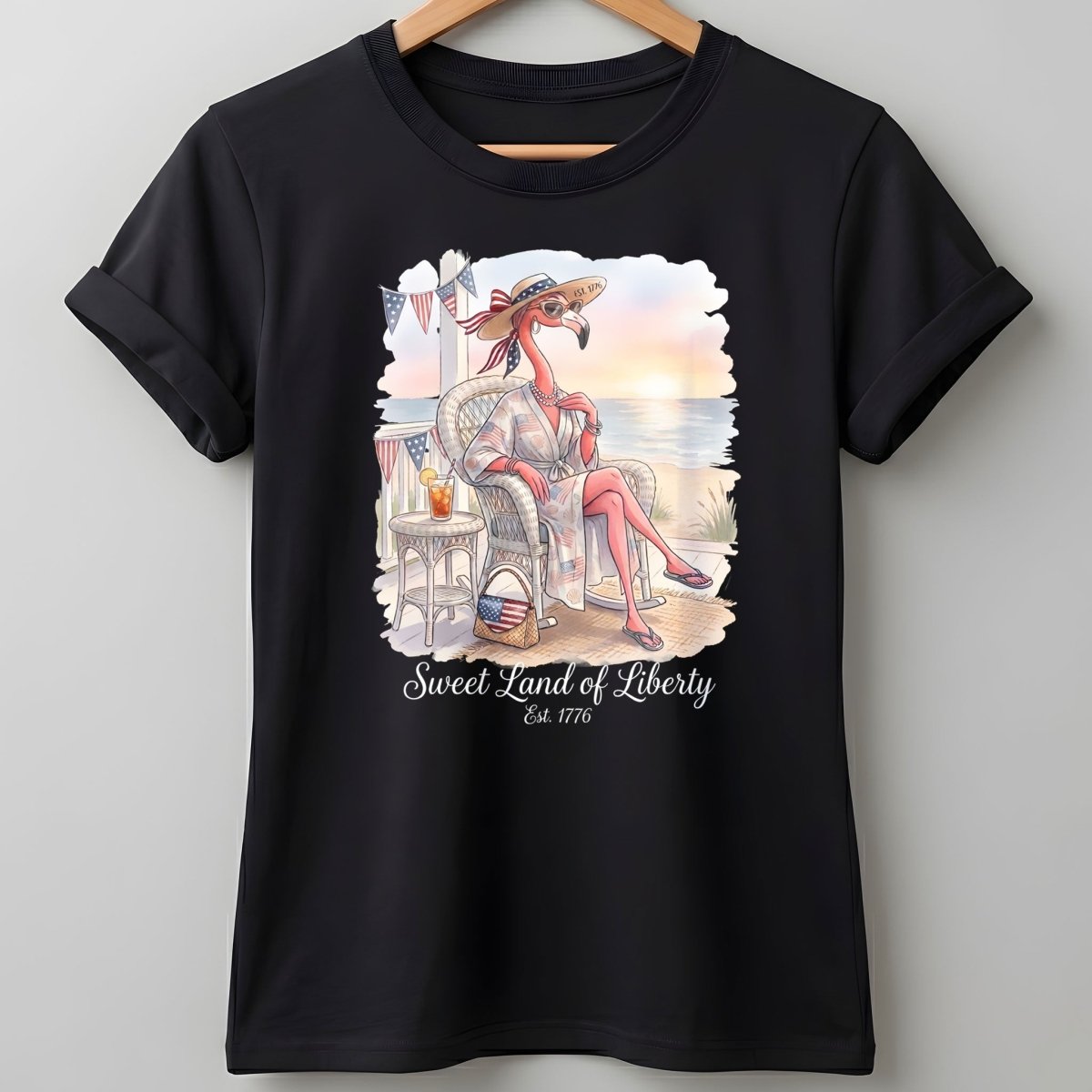 Sweet Land of Liberty Flamingo July 4th Shirt - FlamingoAholic