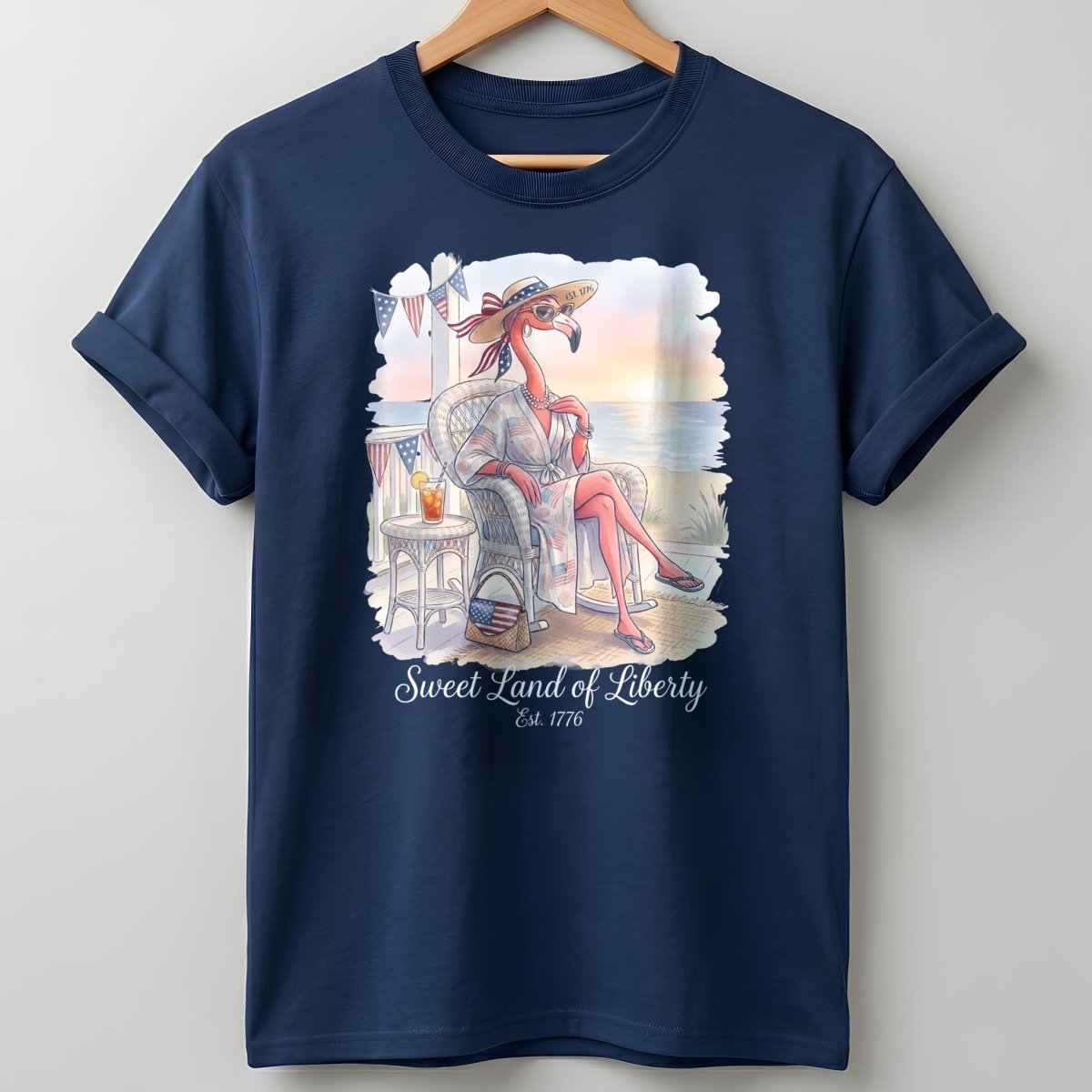 Sweet Land of Liberty Flamingo July 4th Shirt - FlamingoAholic