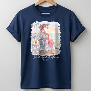 Sweet Land of Liberty Flamingo July 4th Shirt - FlamingoAholic