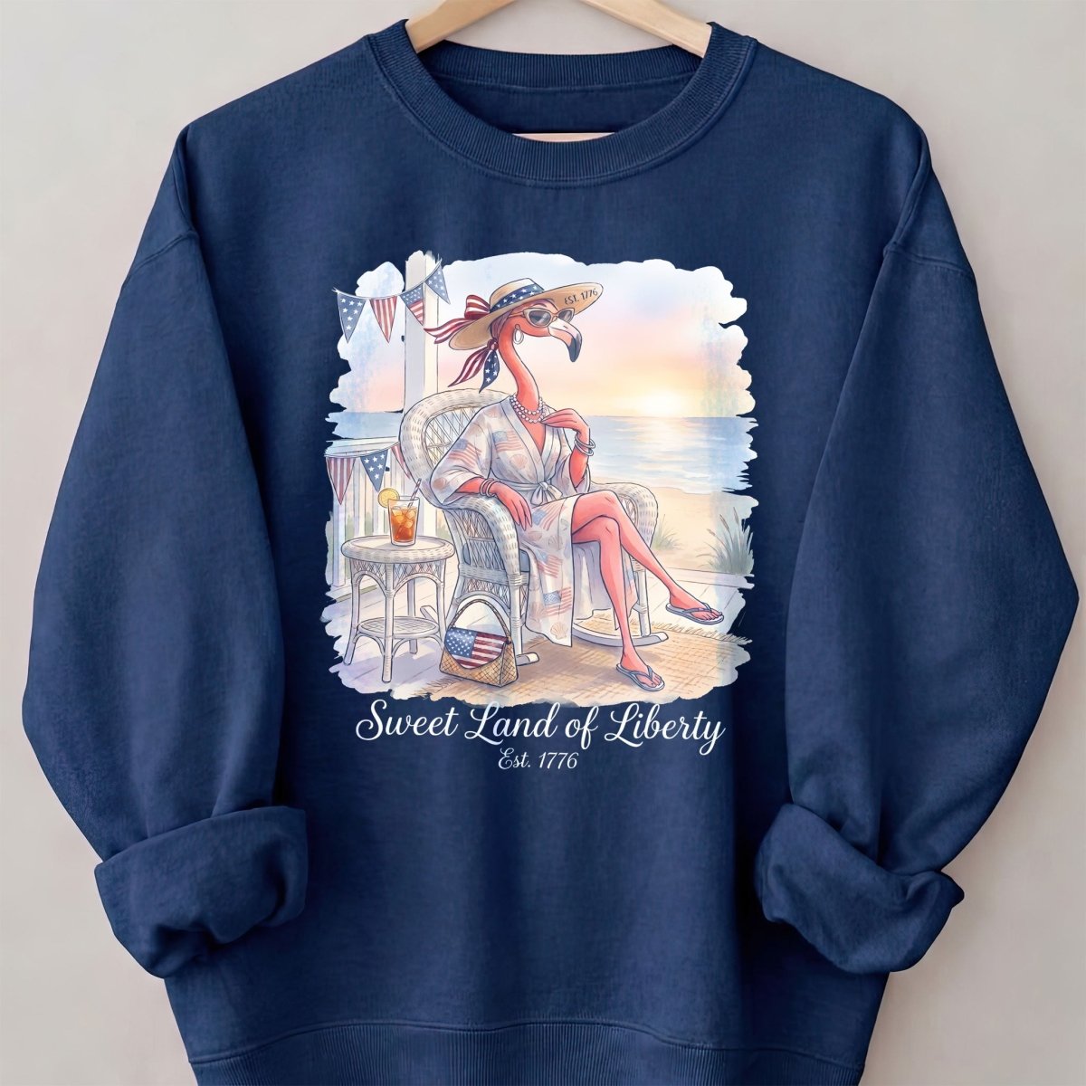Sweet Land of Liberty Flamingo July 4th Shirt - FlamingoAholic