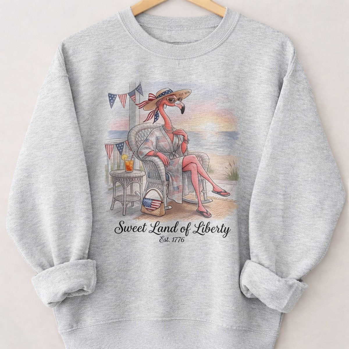 Sweet Land of Liberty Flamingo July 4th Shirt - FlamingoAholic