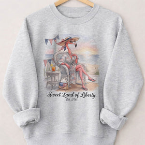 Sweet Land of Liberty Flamingo July 4th Shirt - FlamingoAholic