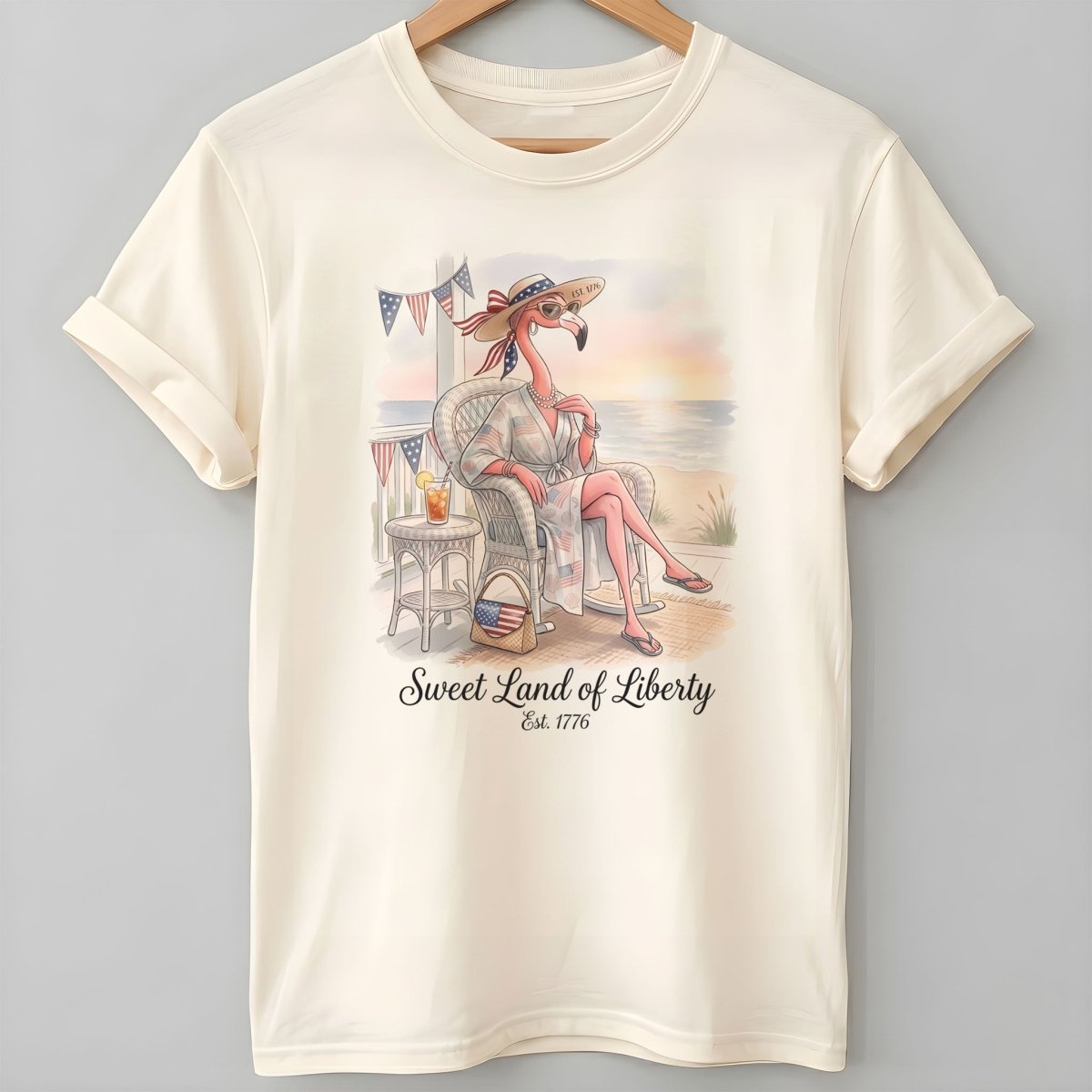 Sweet Land of Liberty Flamingo July 4th Shirt - FlamingoAholic