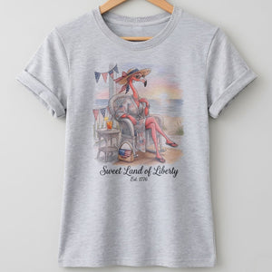 Sweet Land of Liberty Flamingo July 4th Shirt - FlamingoAholic