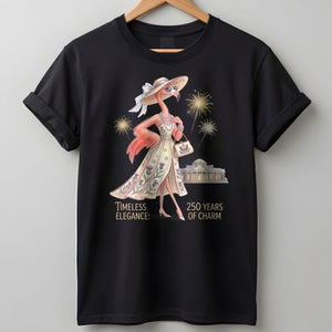 Timeless Elegance 250 Years of Charm Flamingo Shirt - FlamingoAholic