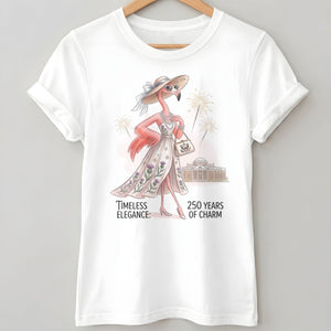 Timeless Elegance 250 Years of Charm Flamingo Shirt - FlamingoAholic