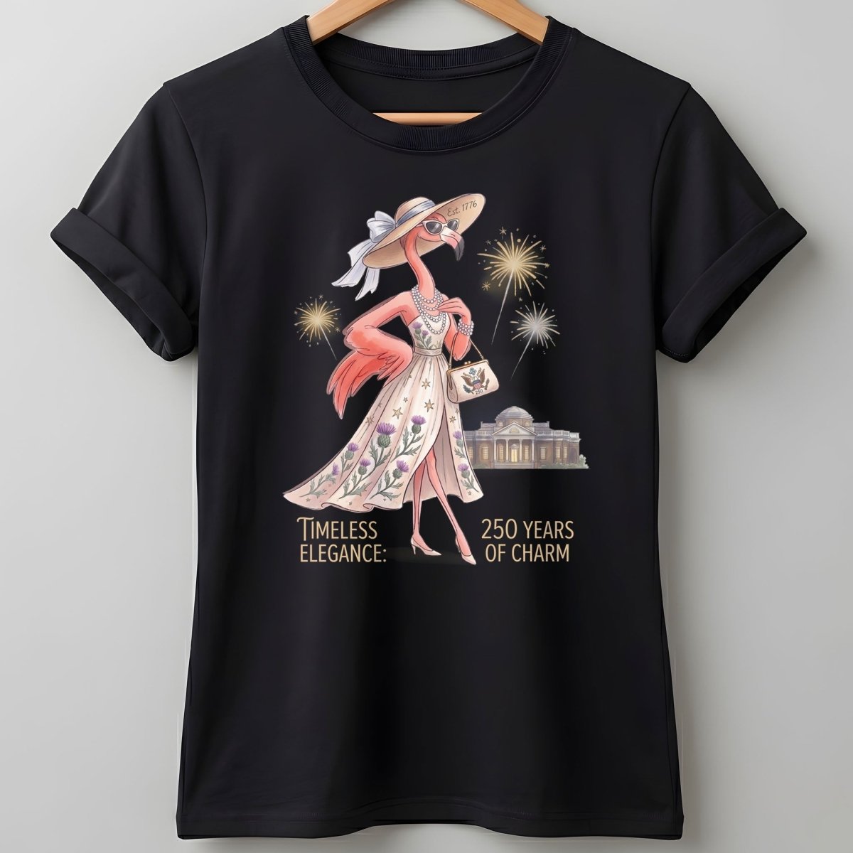 Timeless Elegance 250 Years of Charm Flamingo Shirt - FlamingoAholic