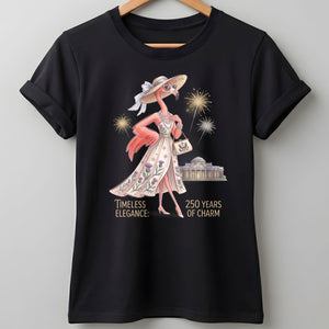 Timeless Elegance 250 Years of Charm Flamingo Shirt - FlamingoAholic