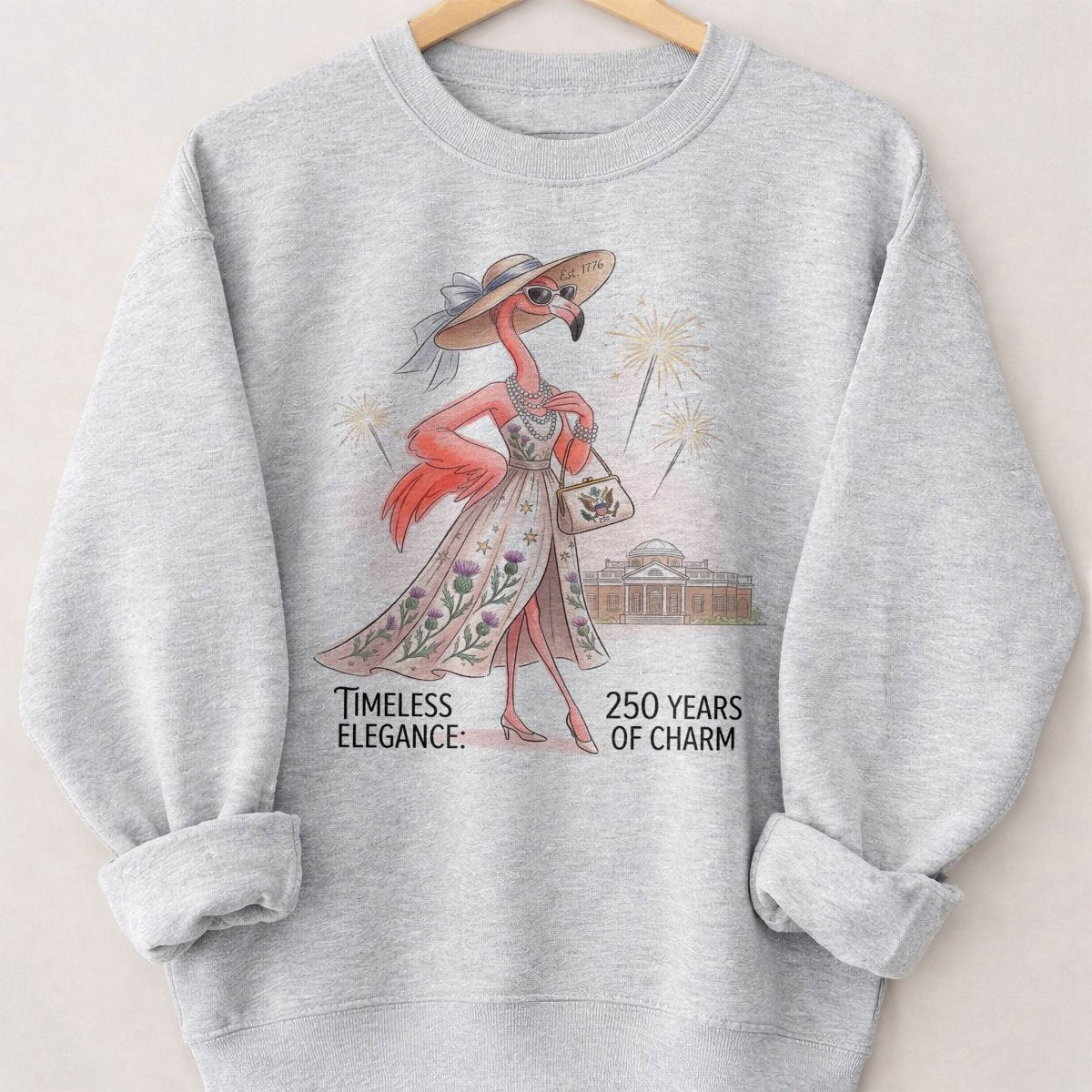 Timeless Elegance 250 Years of Charm Flamingo Shirt - FlamingoAholic