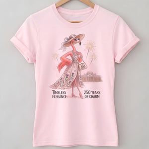 Timeless Elegance 250 Years of Charm Flamingo Shirt - FlamingoAholic