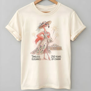 Timeless Elegance 250 Years of Charm Flamingo Shirt - FlamingoAholic
