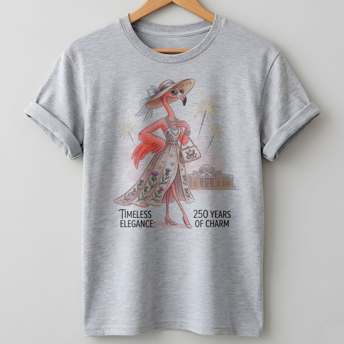 Timeless Elegance 250 Years of Charm Flamingo Shirt - FlamingoAholic
