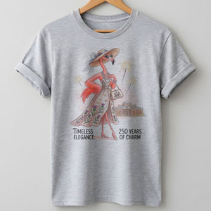 Timeless Elegance 250 Years of Charm Flamingo Shirt - FlamingoAholic