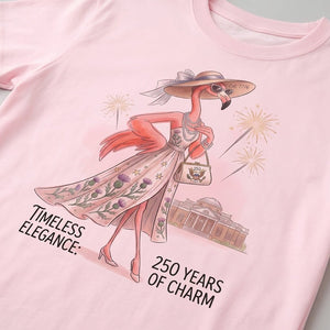 Timeless Elegance 250 Years of Charm Flamingo Shirt - FlamingoAholic