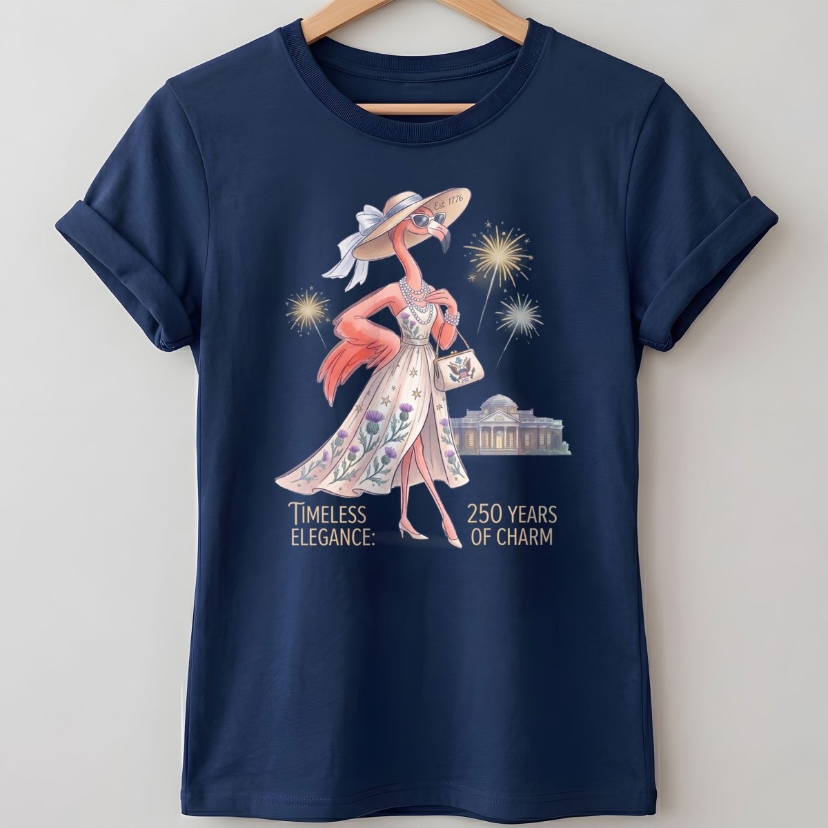 Timeless Elegance 250 Years of Charm Flamingo Shirt - FlamingoAholic