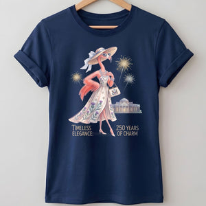 Timeless Elegance 250 Years of Charm Flamingo Shirt - FlamingoAholic