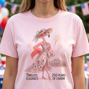 Timeless Elegance 250 Years of Charm Flamingo Shirt - FlamingoAholic