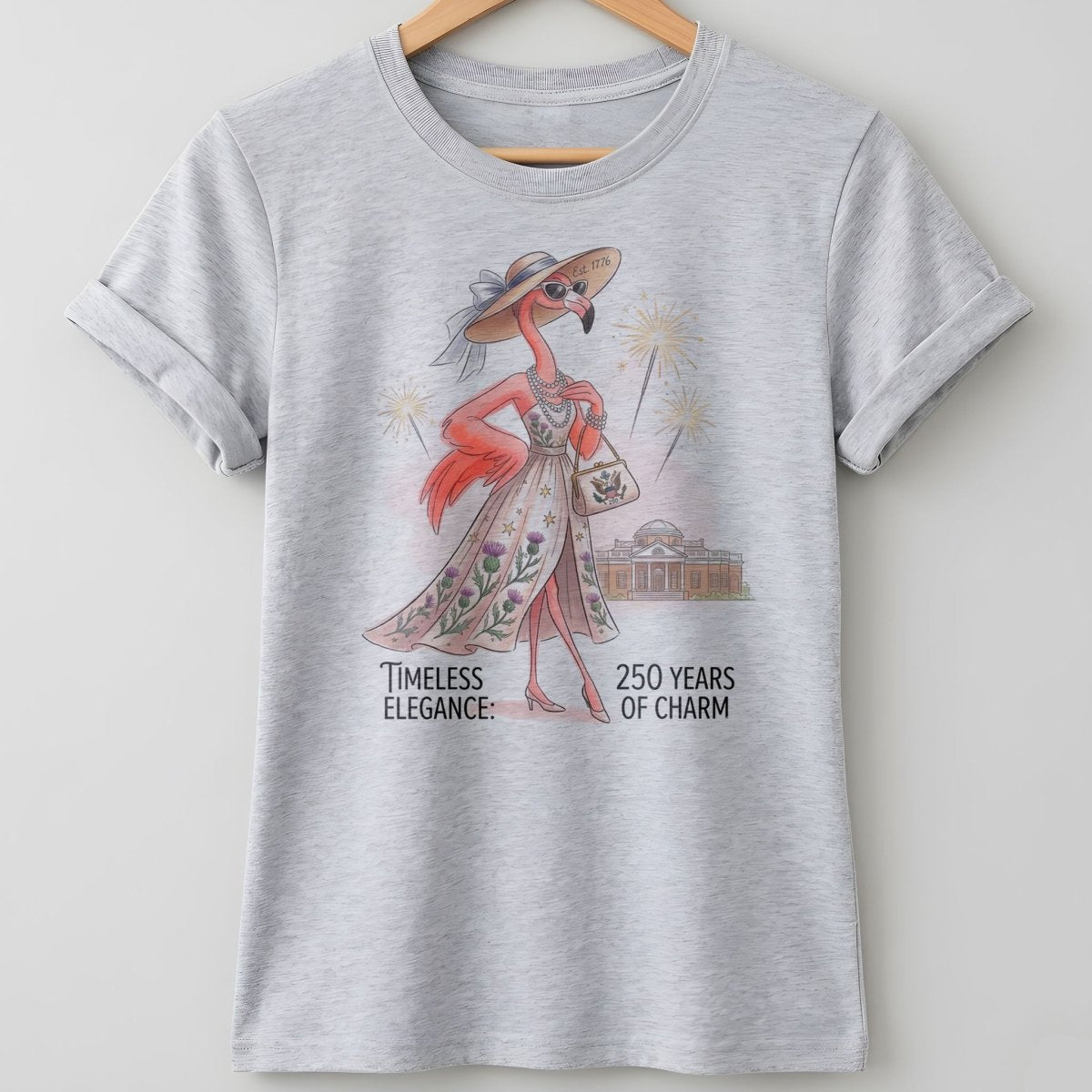 Timeless Elegance 250 Years of Charm Flamingo Shirt - FlamingoAholic