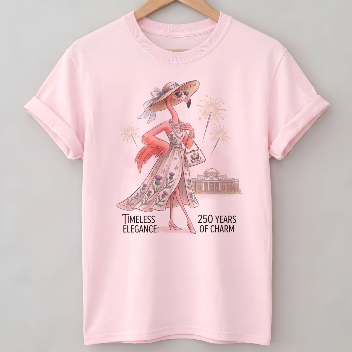 Timeless Elegance 250 Years of Charm Flamingo Shirt - FlamingoAholic