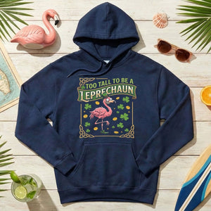 Too Tall To Be A Leprechaun Flamingo St. Patrick's Day Tee - Funny Irish Holiday Party Shirt - FlamingoAholic