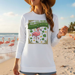 Too Tall To Be A Leprechaun Flamingo St. Patrick's Day Tee - Funny Irish Holiday Party Shirt - FlamingoAholic
