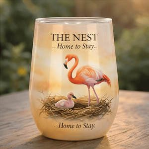 Tropical Wisdom of the Wild Flamingo Wine Tumbler Set (4 - Pack) - Insulated Gift for Fran - FlamingoAholic