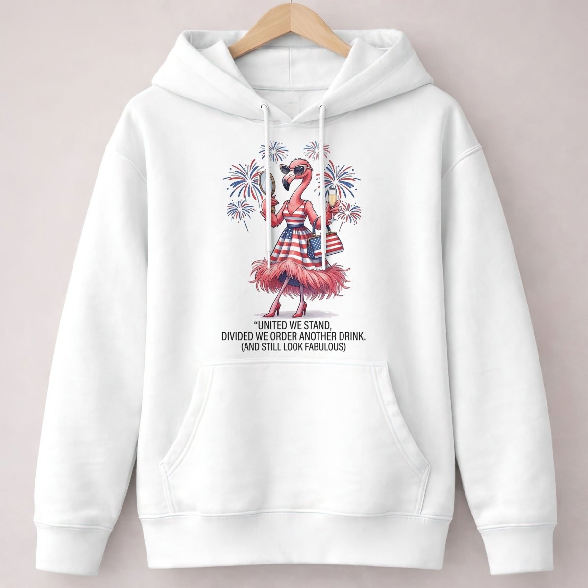 United We Stand Divided We Order Another Drink Flamingo July 4th Shirt - FlamingoAholic