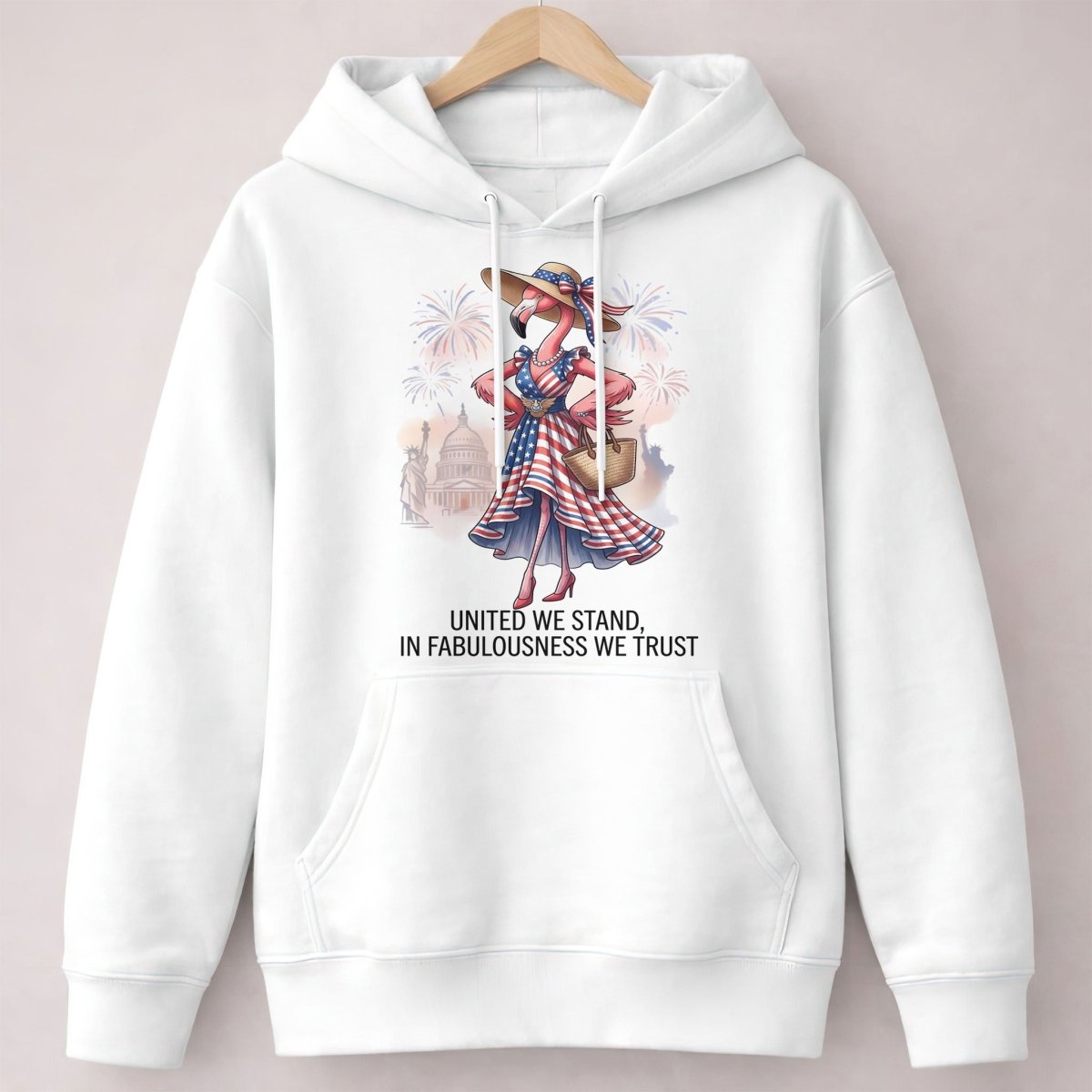 United We Stand In Fabulousness We Trust Flamingo July 4th Shirt - FlamingoAholic