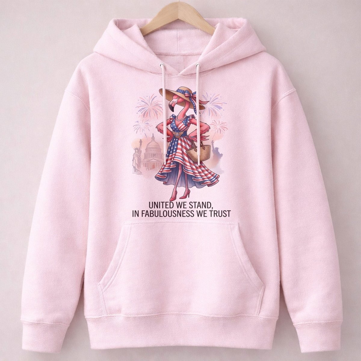 United We Stand In Fabulousness We Trust Flamingo July 4th Shirt - FlamingoAholic