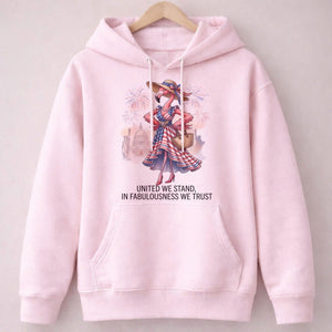 United We Stand In Fabulousness We Trust Flamingo July 4th Shirt - FlamingoAholic