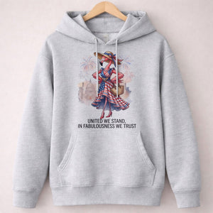 United We Stand In Fabulousness We Trust Flamingo July 4th Shirt - FlamingoAholic