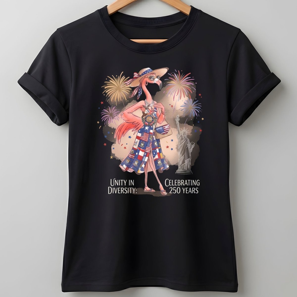 Unity in Diversity Celebrating 250 Years Flamingo July 4th Shirt - FlamingoAholic