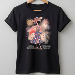 Unity in Diversity Celebrating 250 Years Flamingo July 4th Shirt - FlamingoAholic