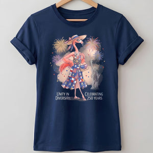 Unity in Diversity Celebrating 250 Years Flamingo July 4th Shirt - FlamingoAholic