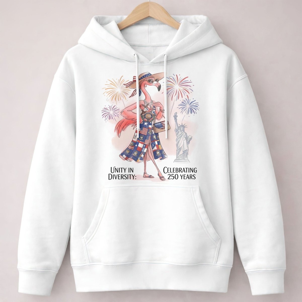Unity in Diversity Celebrating 250 Years Flamingo July 4th Shirt - FlamingoAholic