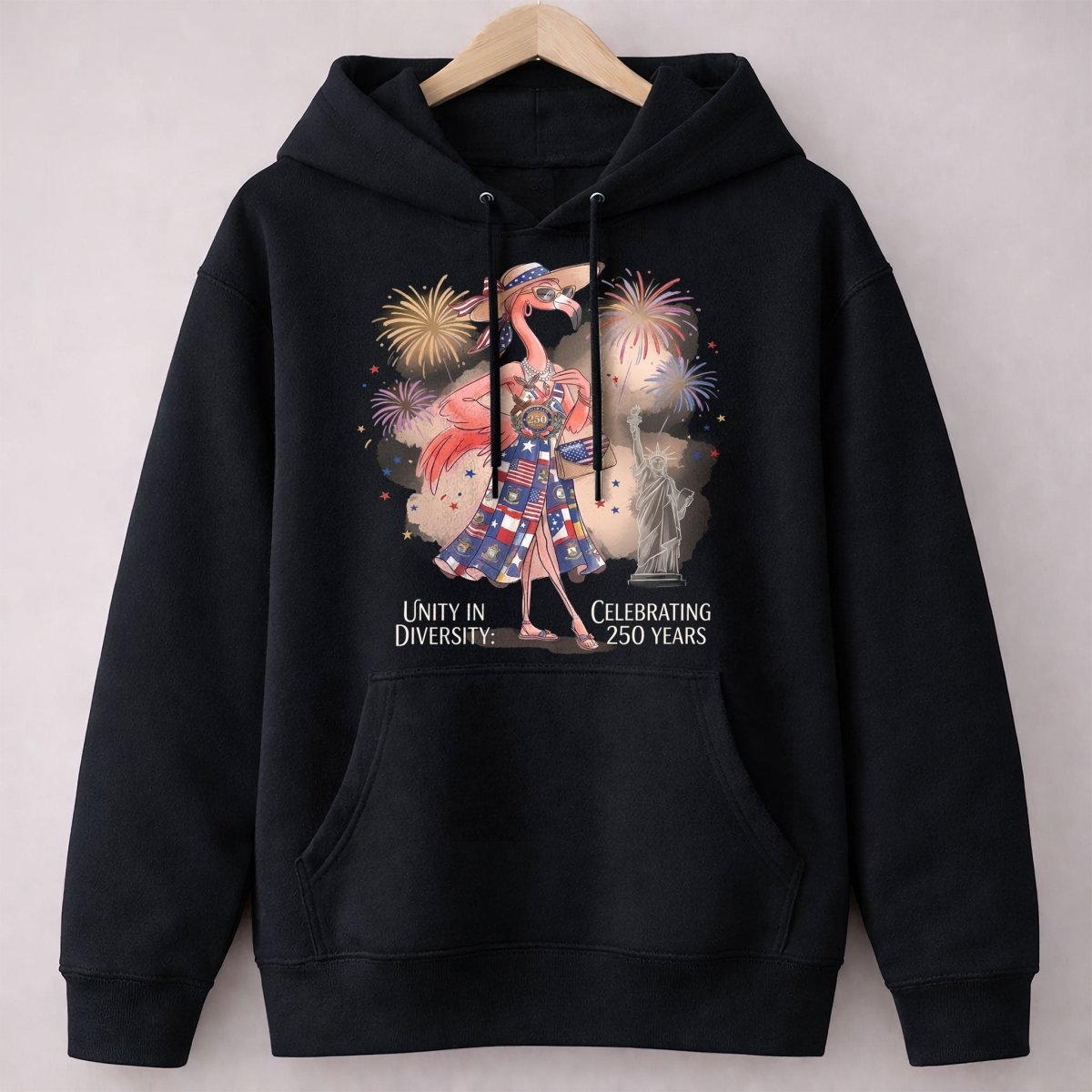Unity in Diversity Celebrating 250 Years Flamingo July 4th Shirt - FlamingoAholic