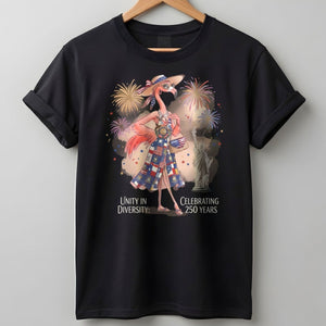 Unity in Diversity Celebrating 250 Years Flamingo July 4th Shirt - FlamingoAholic