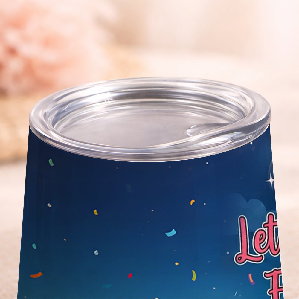 Vibrant Personalized Flamingo Wine Tumbler - Funny Stainless Steel Stemless Cup Gift - FlamingoAholic