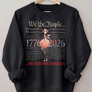 We The People Are Flocking Fabulous - Patriotic Flamingo T-Shirt - FlamingoAholic