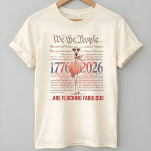 We The People Are Flocking Fabulous - Patriotic Flamingo T-Shirt - FlamingoAholic