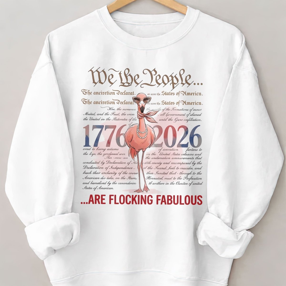 We The People Are Flocking Fabulous - Patriotic Flamingo T-Shirt - FlamingoAholic