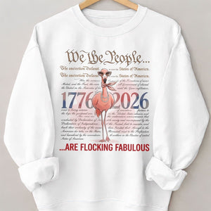 We The People Are Flocking Fabulous - Patriotic Flamingo T-Shirt - FlamingoAholic